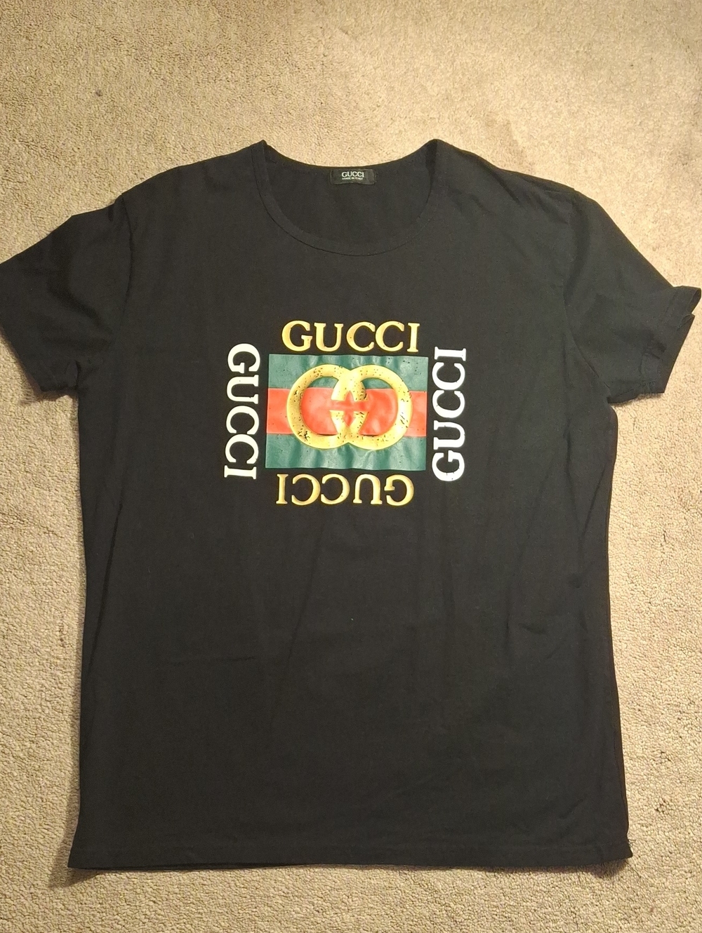 Gucci Black Crewneck Logo Tee
